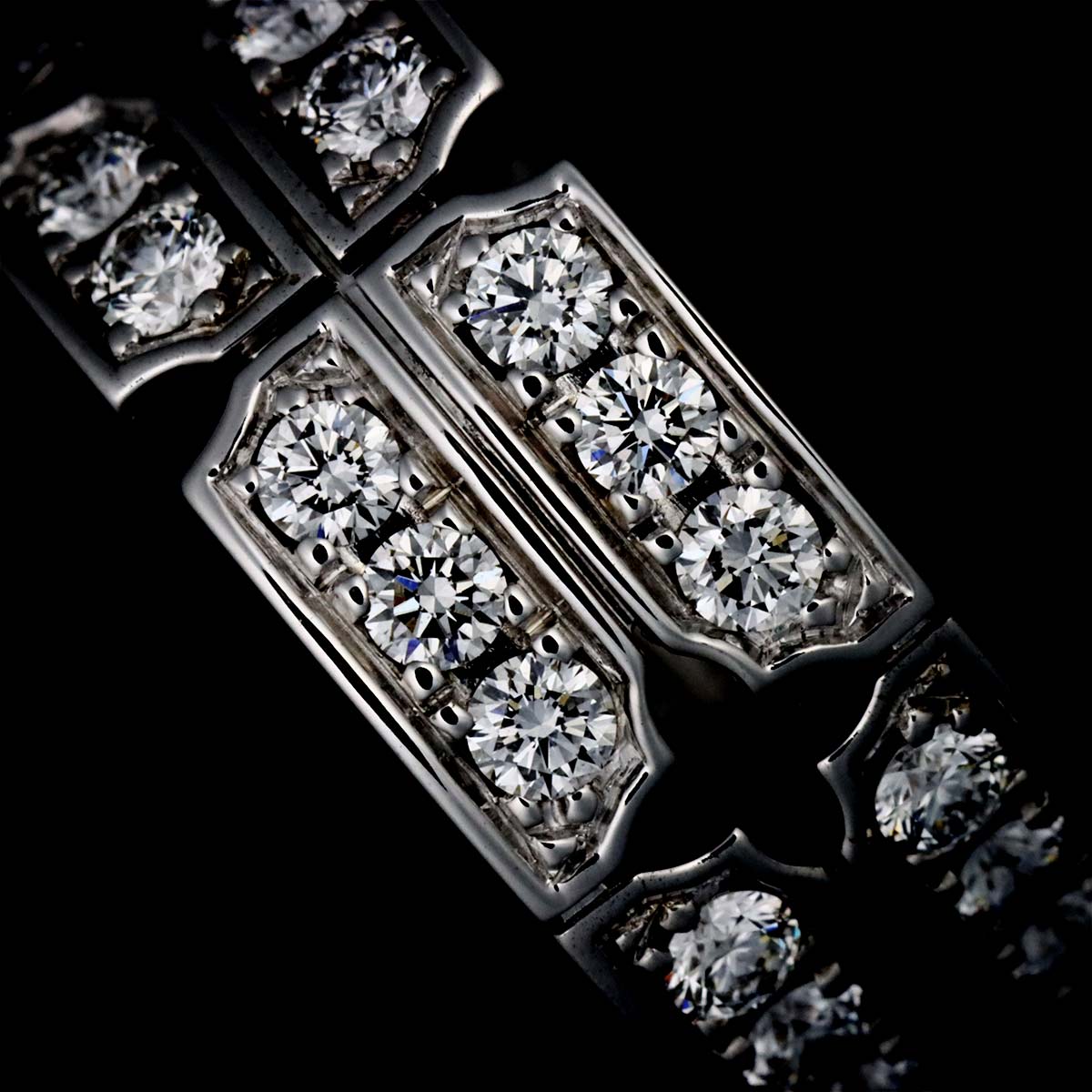 Diamond Ring 18K WG 750 size50 5.25(US)