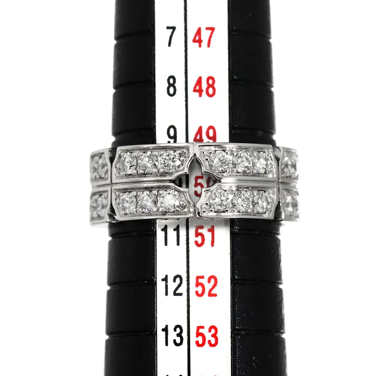 Diamond Ring 18K WG 750 size50 5.25(US)