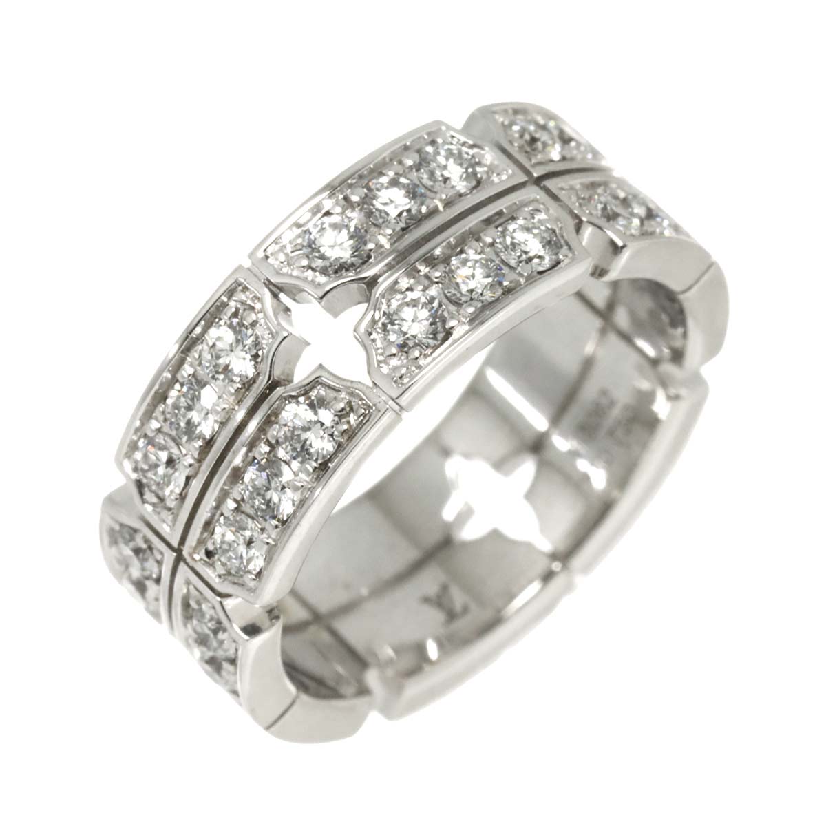Diamond Ring 18K WG 750 size50 5.25(US)