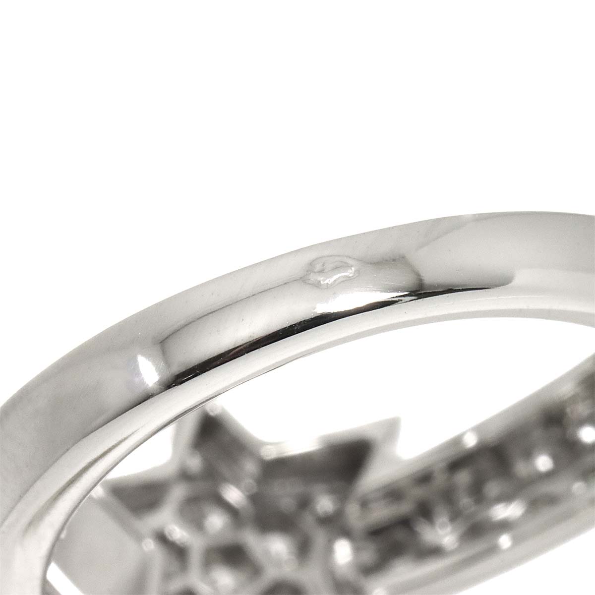 Comet Diamond Ring 18K White Gold 750 size56 7.5(US)
