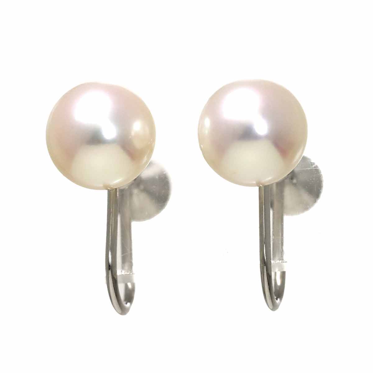 Akoya Pearl 7.3mm Earrings 18K WG 750