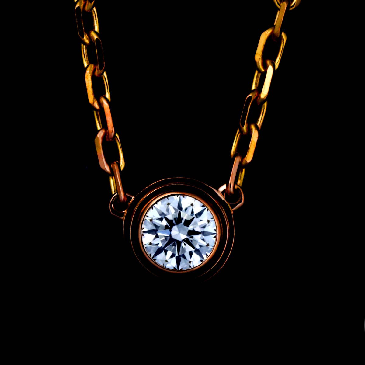 d Amour Diamond Necklace SM 18K Pink Gold 750