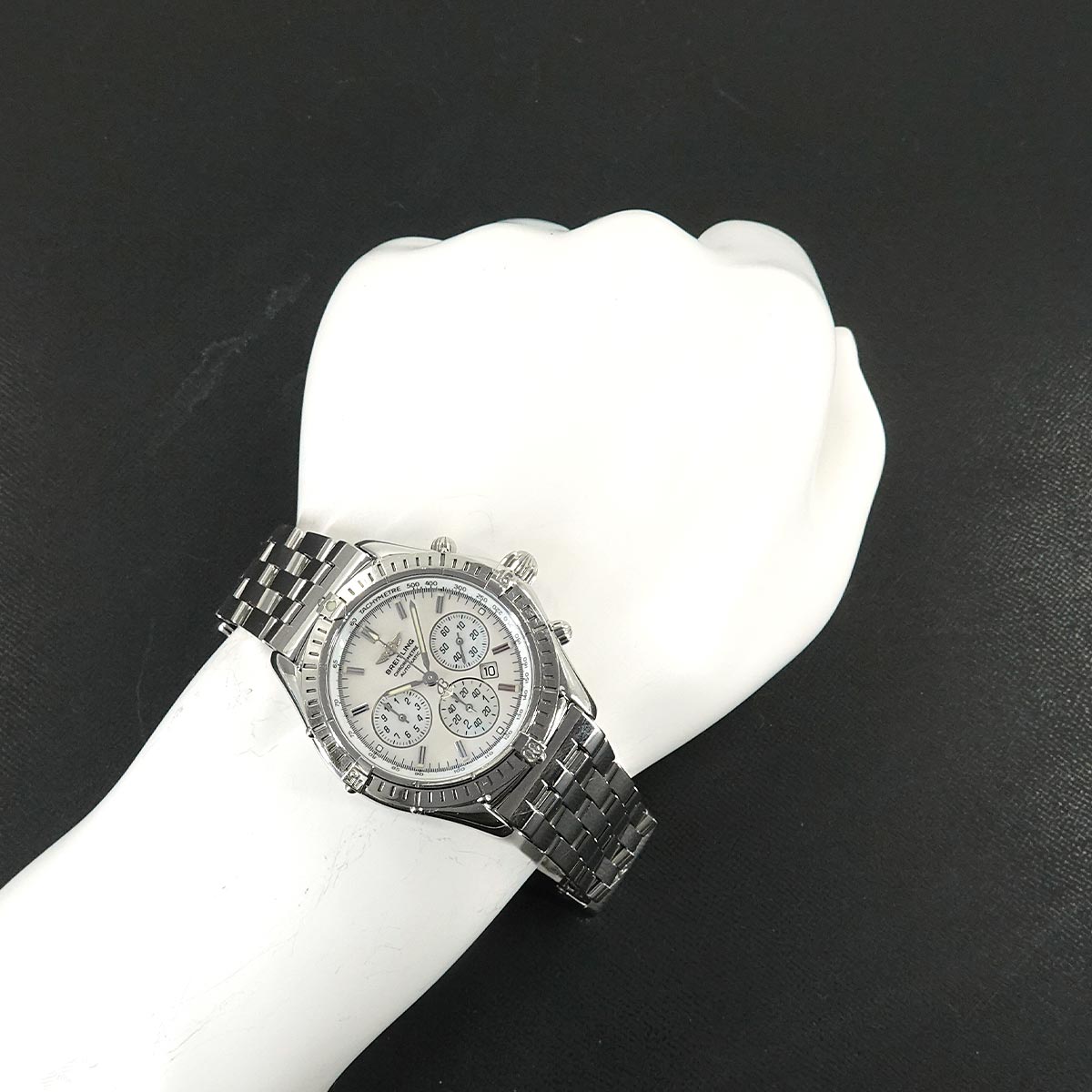 Shadow Flyback A35312 Chronograph Date White Shell Dial