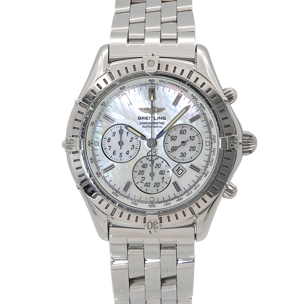 Shadow Flyback A35312 Chronograph Date White Shell Dial