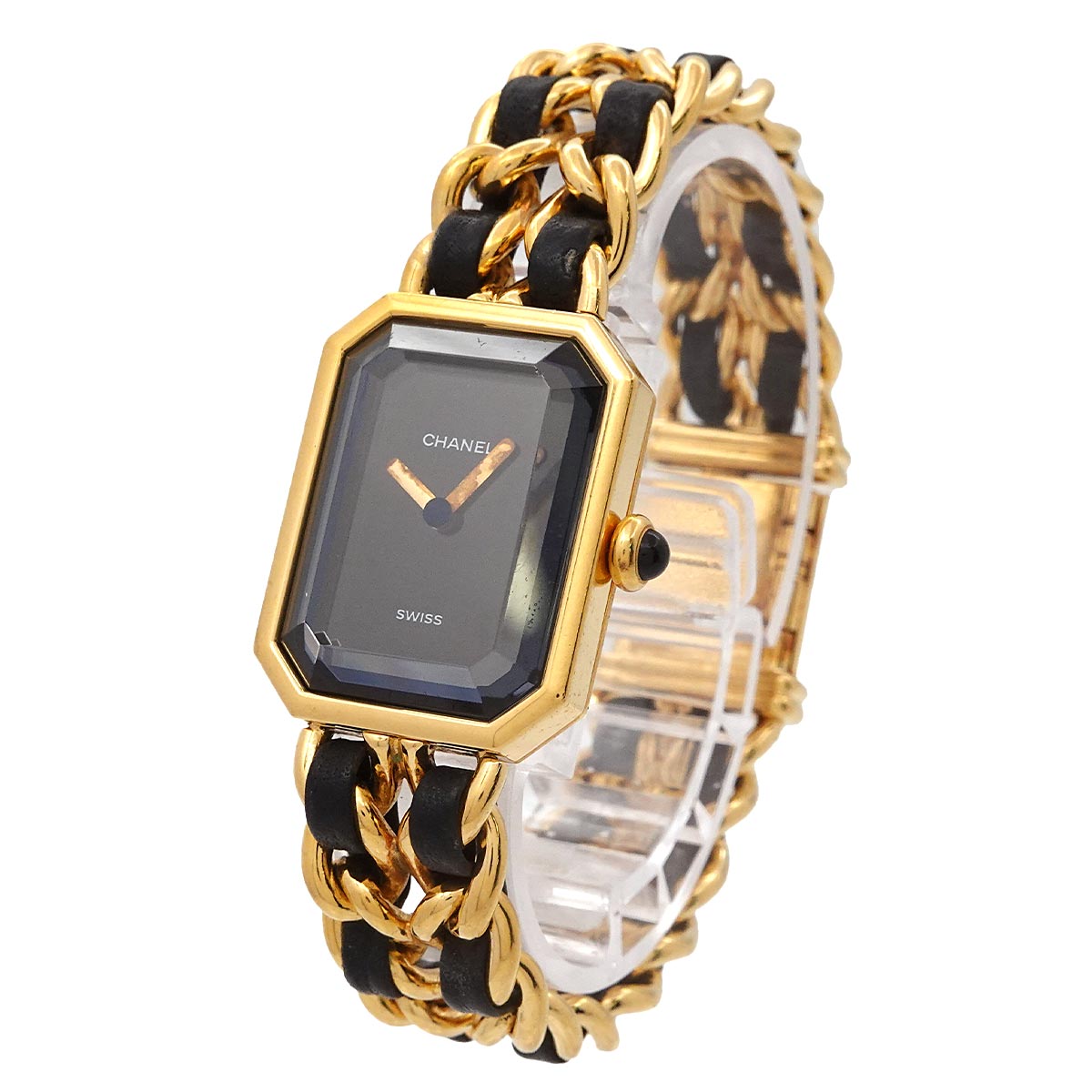 Premiere Size M H0001 Vintage Quartz Black Dial Ladies Watch