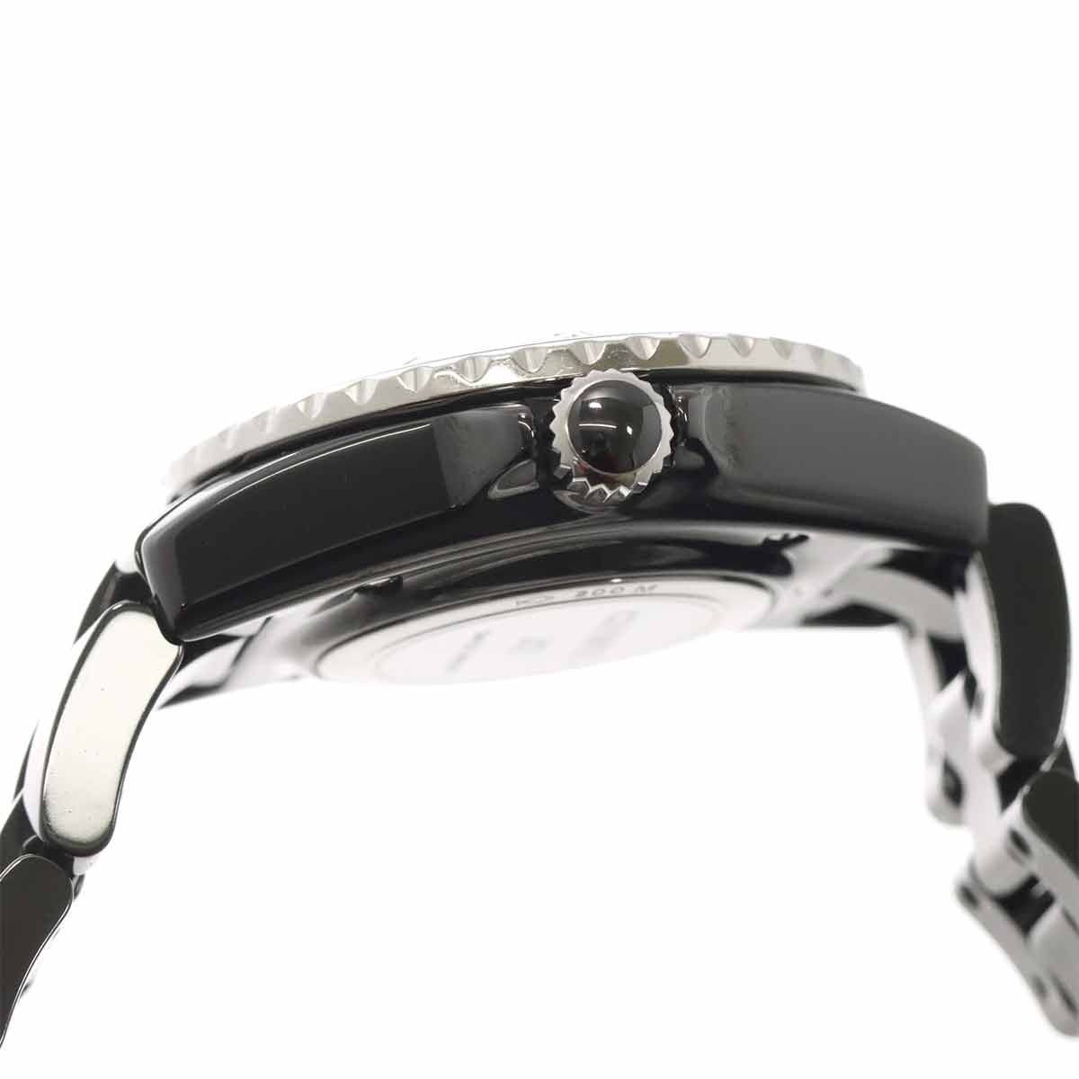 J12 33mm H5701 12P Diamond Quartz Black Dial Ladies Watch