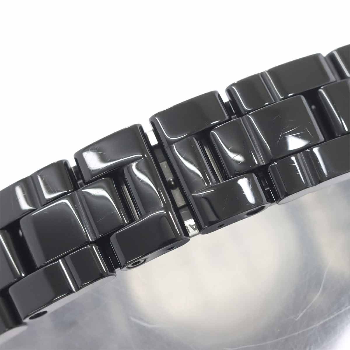 J12 33mm H5701 12P Diamond Quartz Black Dial Ladies Watch