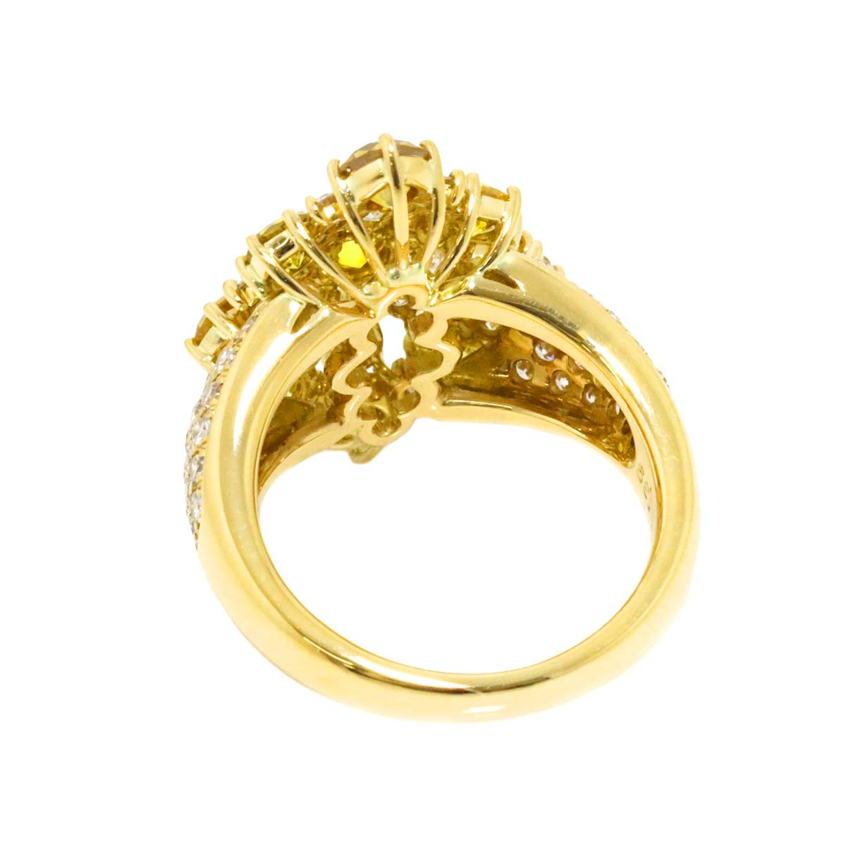 Diamond 1.39ct/1.76ct Ring 18K YG Yellow Gold 750 Size5.5-5.75(US)