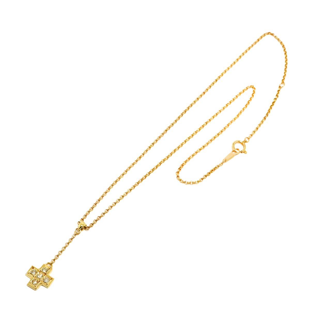 Diamond 0.20ct Necklace 18K YG Yellow Gold 750