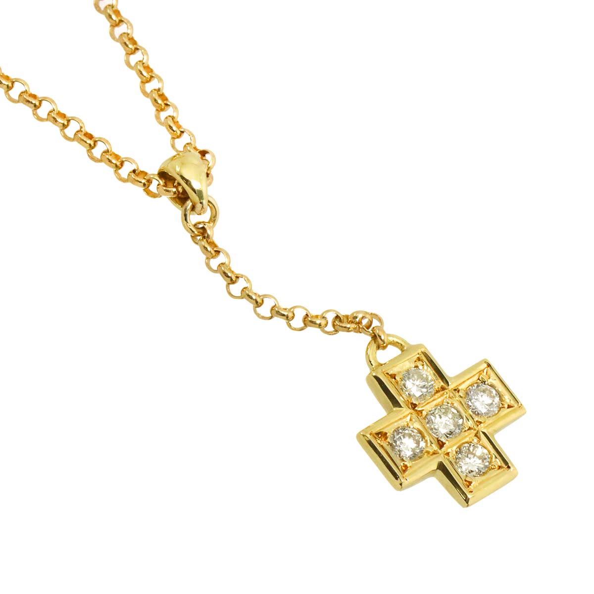 Diamond 0.20ct Necklace 18K YG Yellow Gold 750