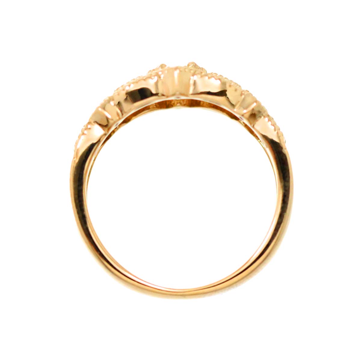 Diamond 0.227ct/0.16ct Ring 18K PG Pink Gold 750 Size5-5.25(US)