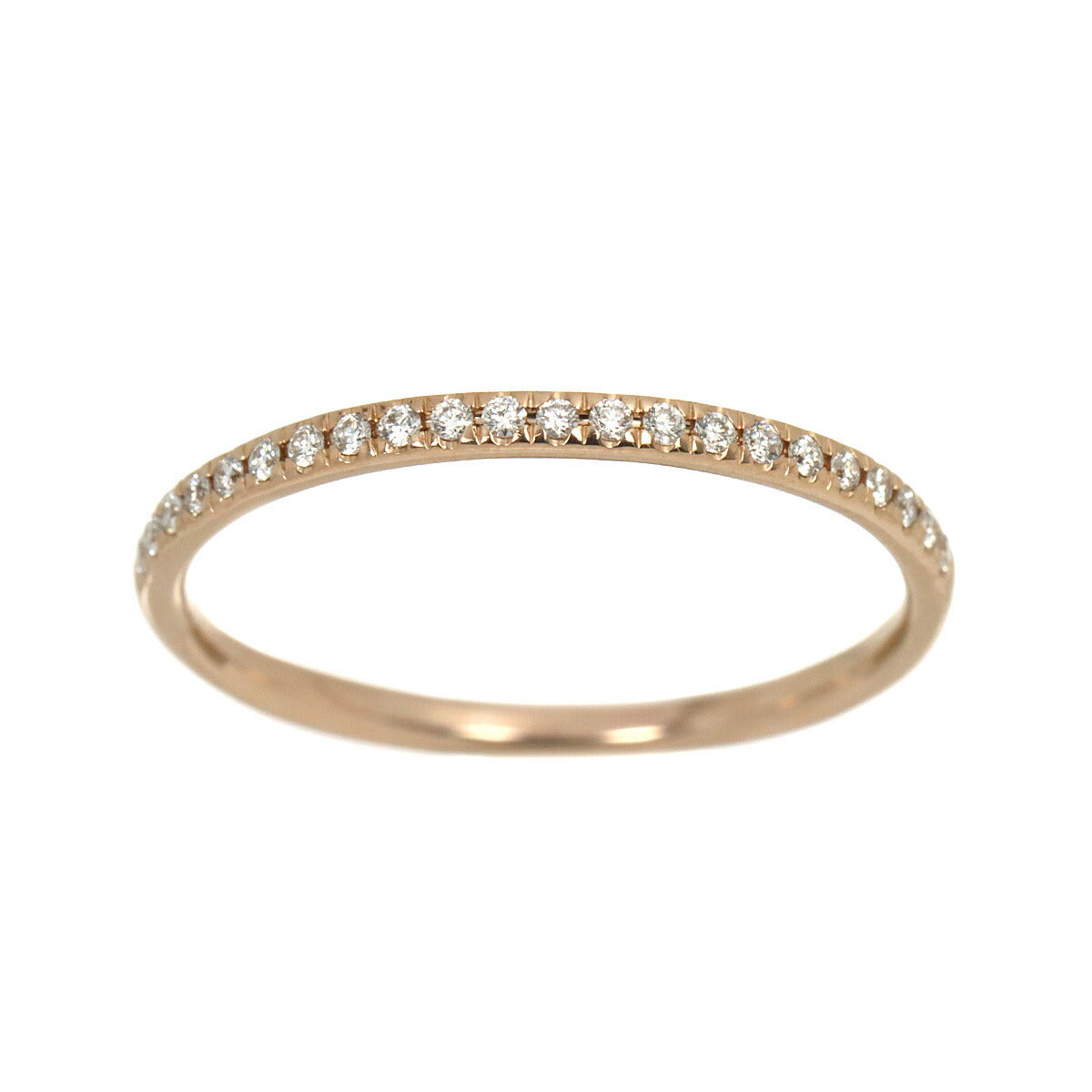 Diamond 0.10ct Ring 18K PG Pink Gold 750 Size7.25(US)