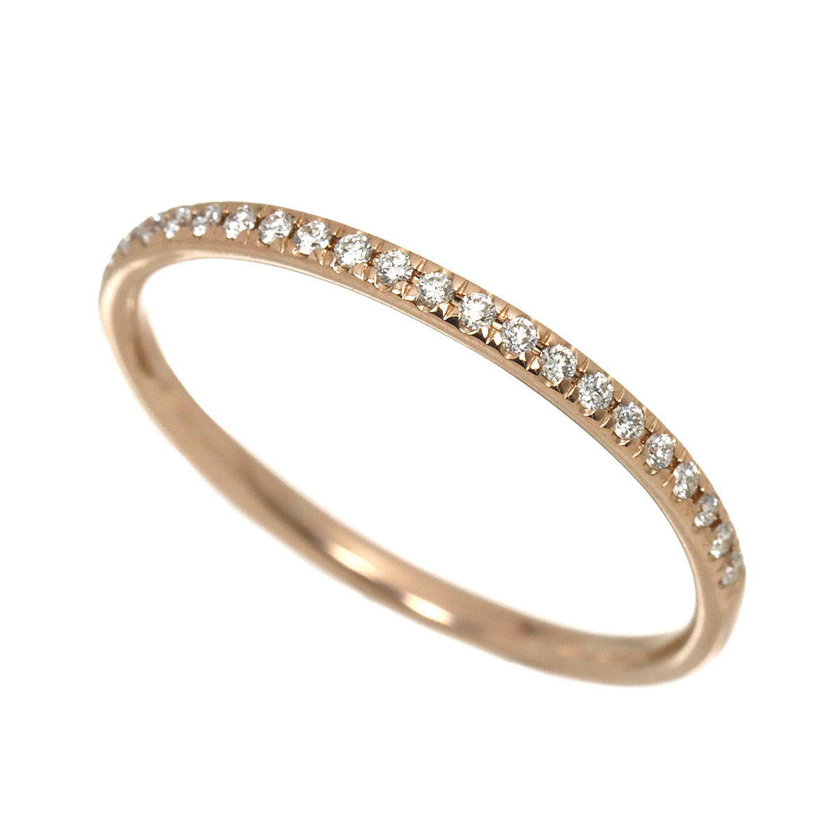 Diamond 0.10ct Ring 18K PG Pink Gold 750 Size7.25(US)