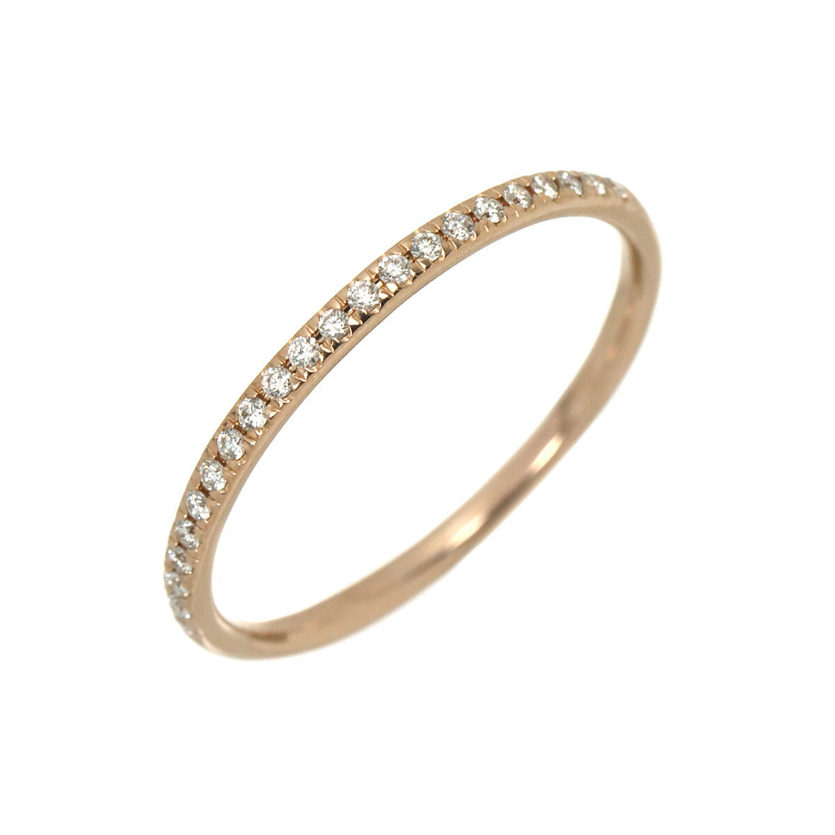 Diamond 0.10ct Ring 18K PG Pink Gold 750 Size7.25(US)