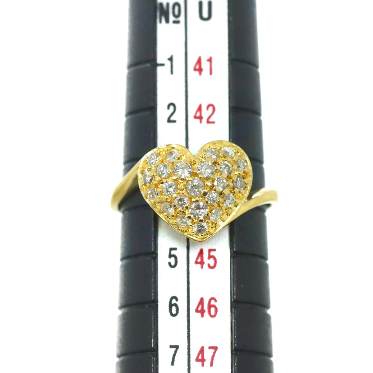 Diamond 0.35ct Ring 18K YG Yellow Gold 750 Sie2.5-2.75(US)