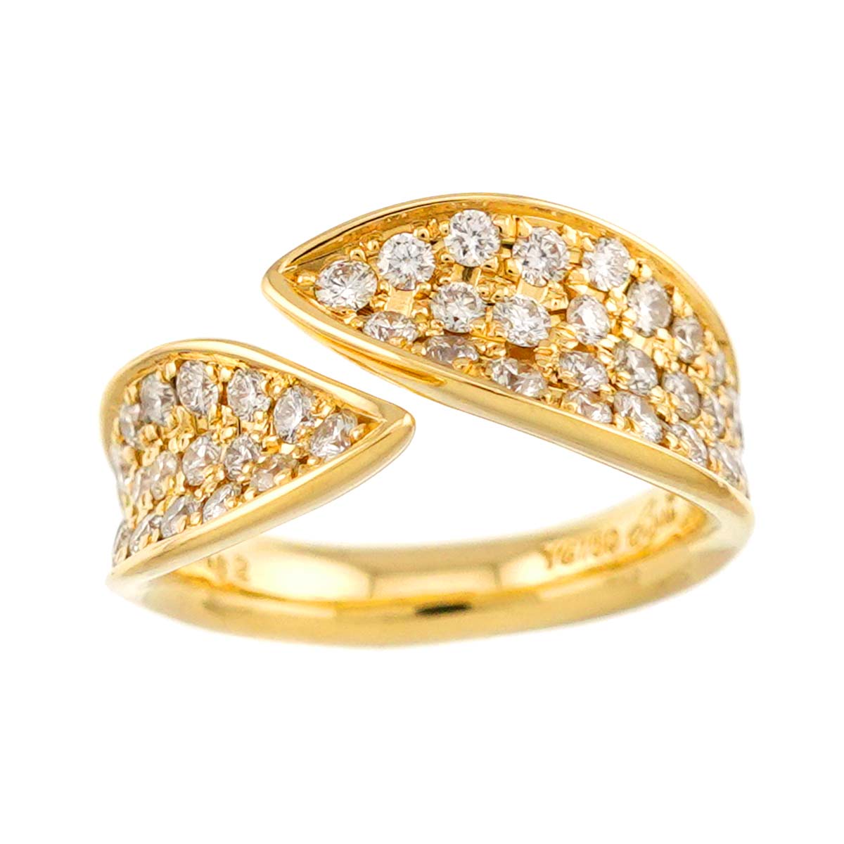 Diamond 0.62ct Ring 18K YG 750 Size3-3.25(US)