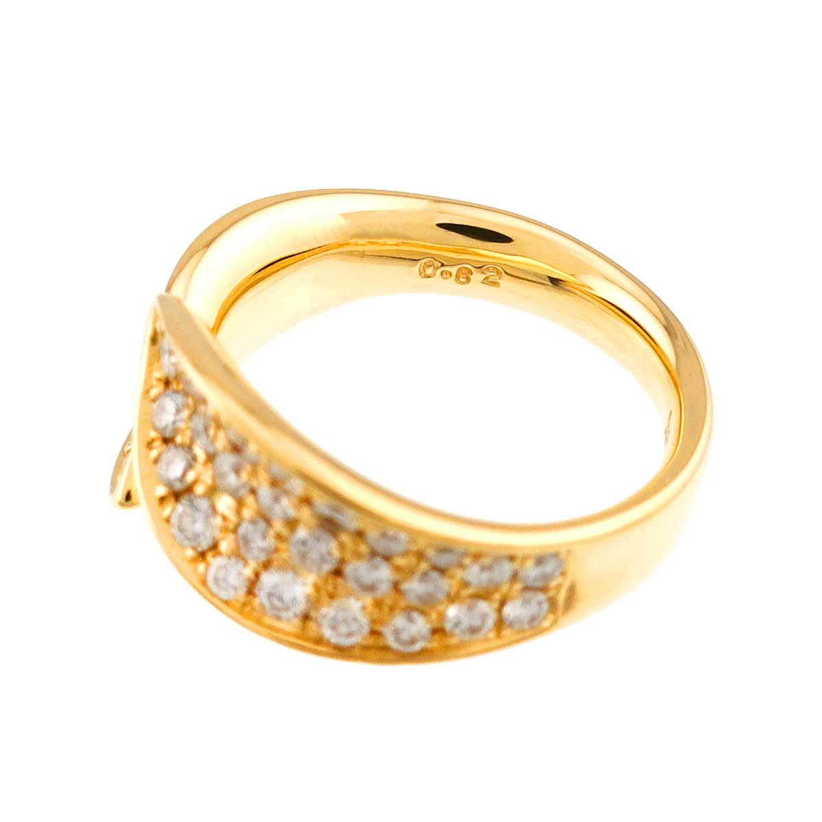 Diamond 0.62ct Ring 18K YG 750 Size3-3.25(US)