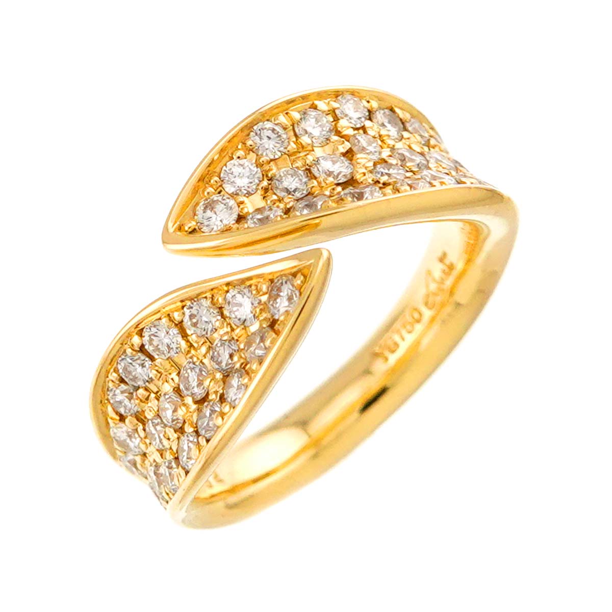Diamond 0.62ct Ring 18K YG 750 Size3-3.25(US)