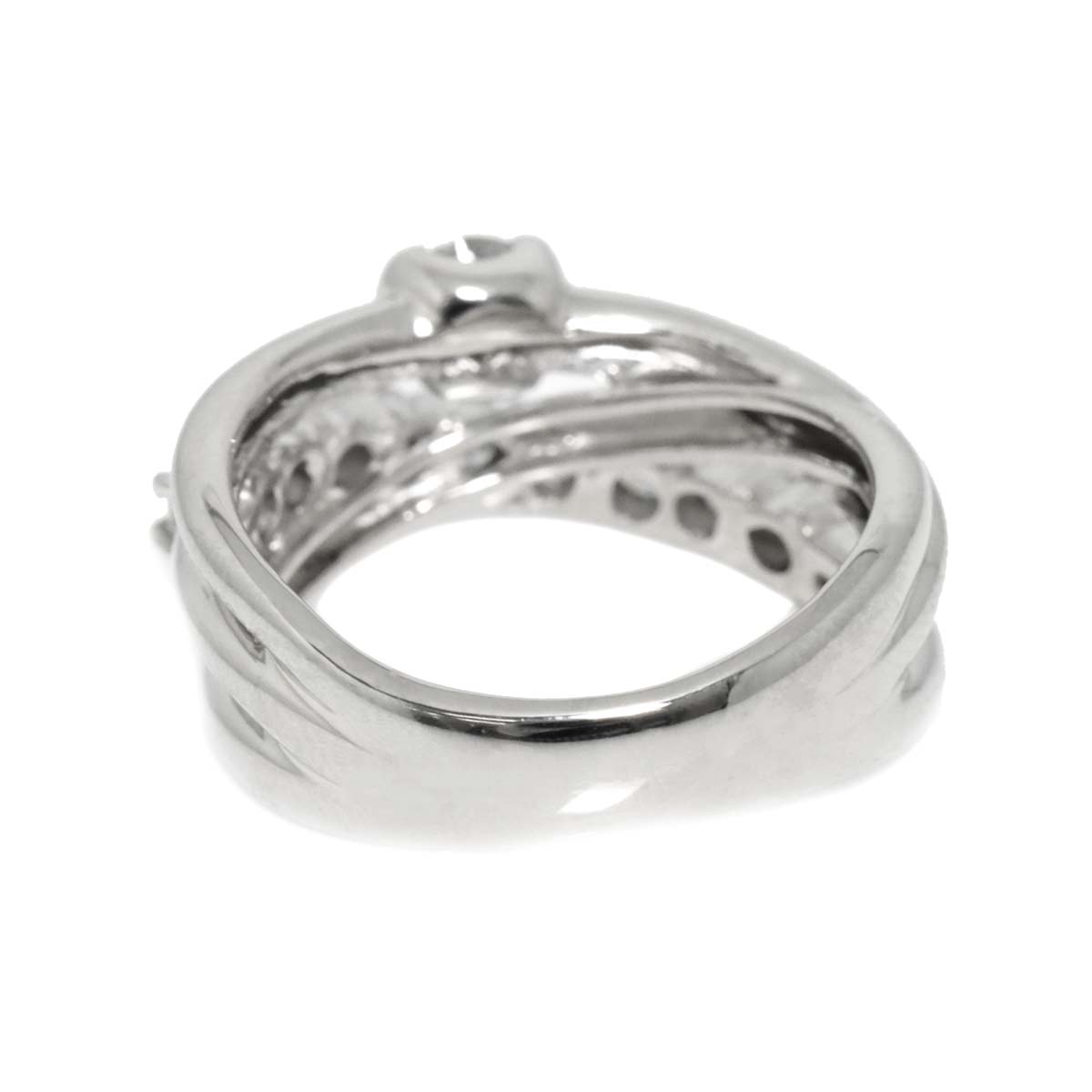 Diamond 0.20ct/0.47ct Ring Pt Platinum size5.25-5.5(US)