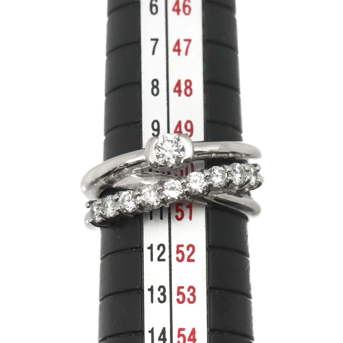 Diamond 0.20ct/0.47ct Ring Pt Platinum size5.25-5.5(US)