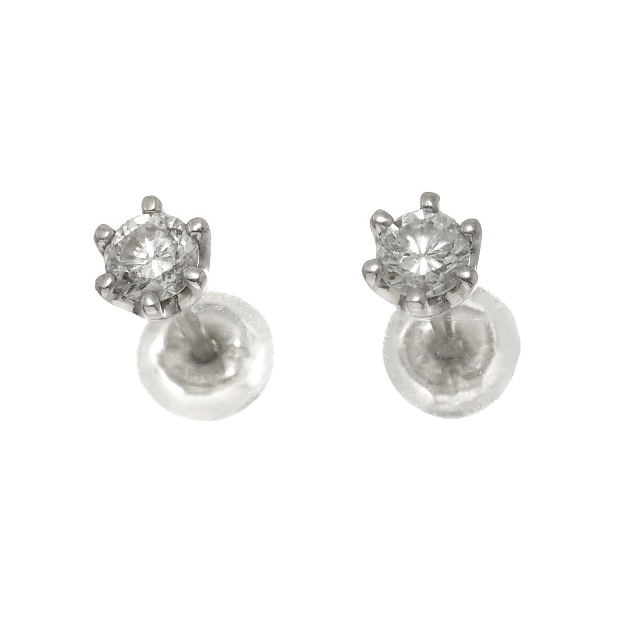 Diamond 0.21/0.21ct Earrings Pierced Pt Platinum