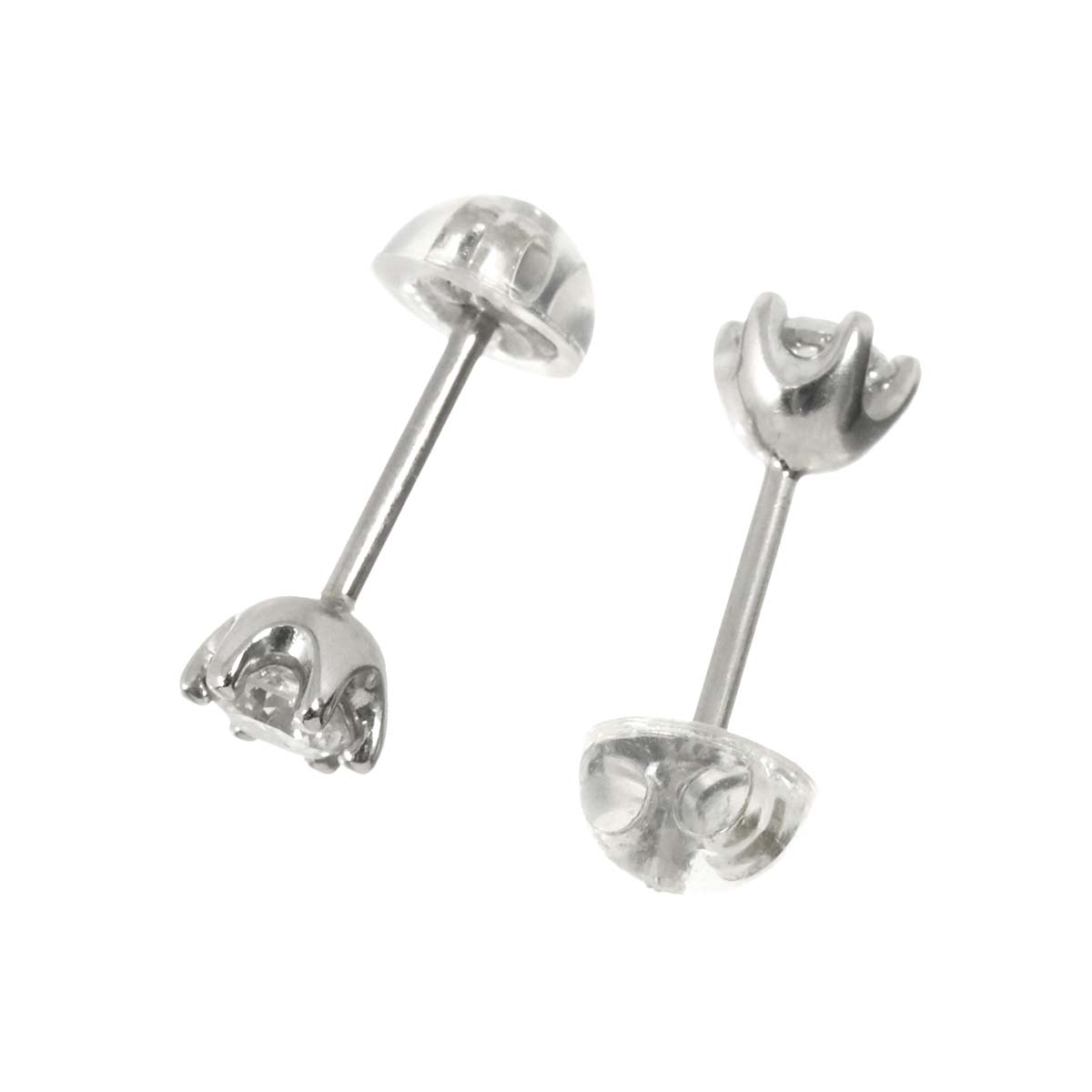 Diamond 0.21/0.21ct Earrings Pierced Pt Platinum