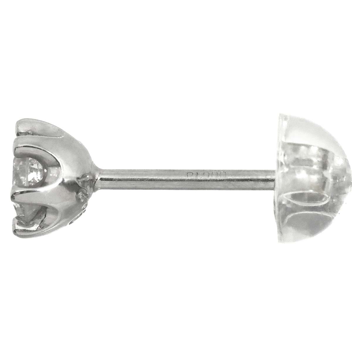 Diamond 0.21/0.21ct Earrings Pierced Pt Platinum