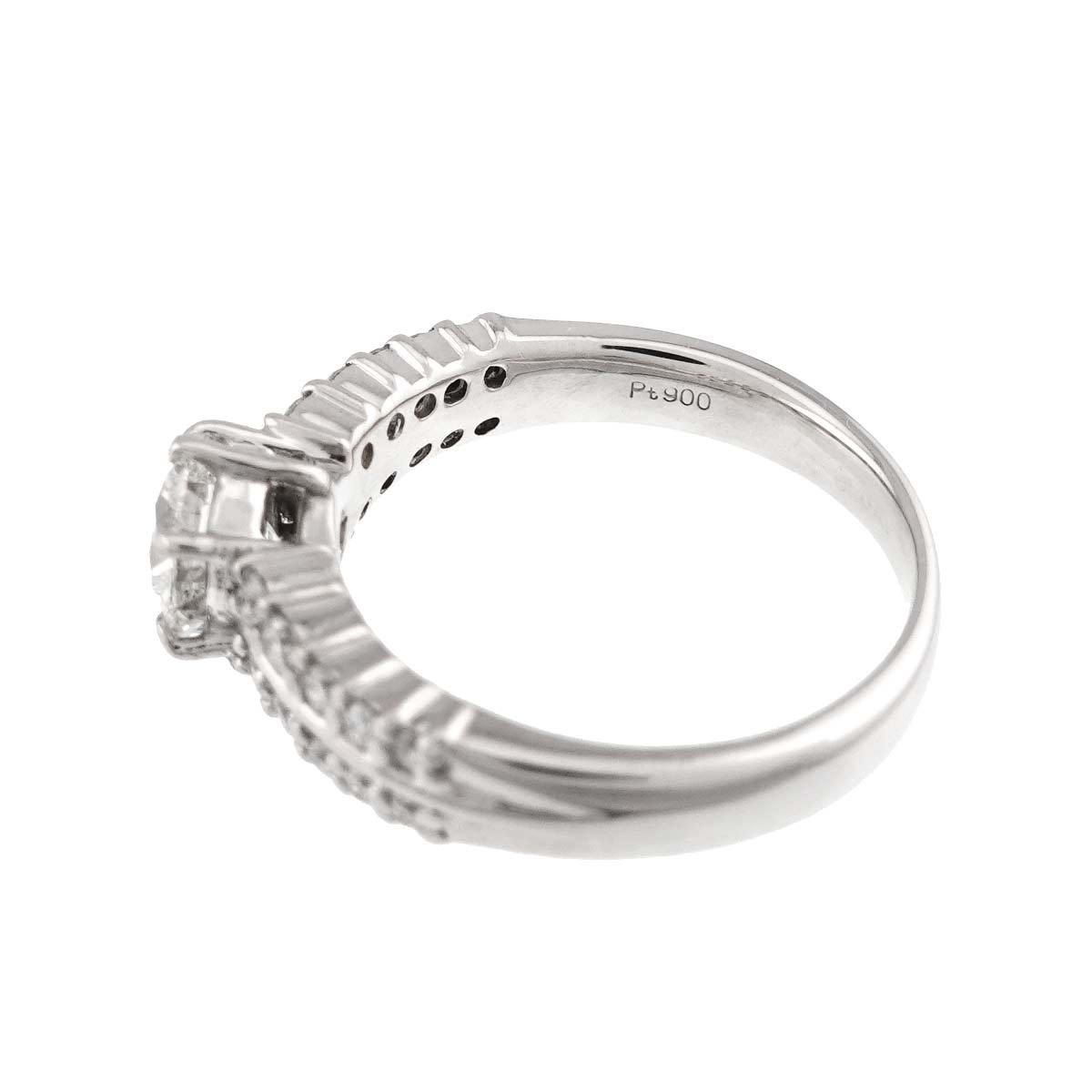 Diamond 0.712ct J/SI2/GD 0.25ct Ring Pt Platinum size4.75-5(US)