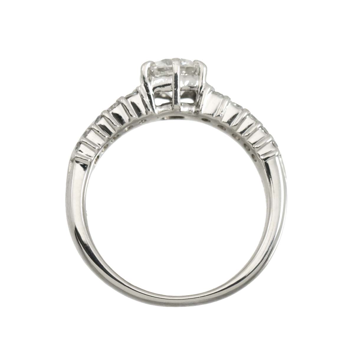 Diamond 0.712ct J/SI2/GD 0.25ct Ring Pt Platinum size4.75-5(US)
