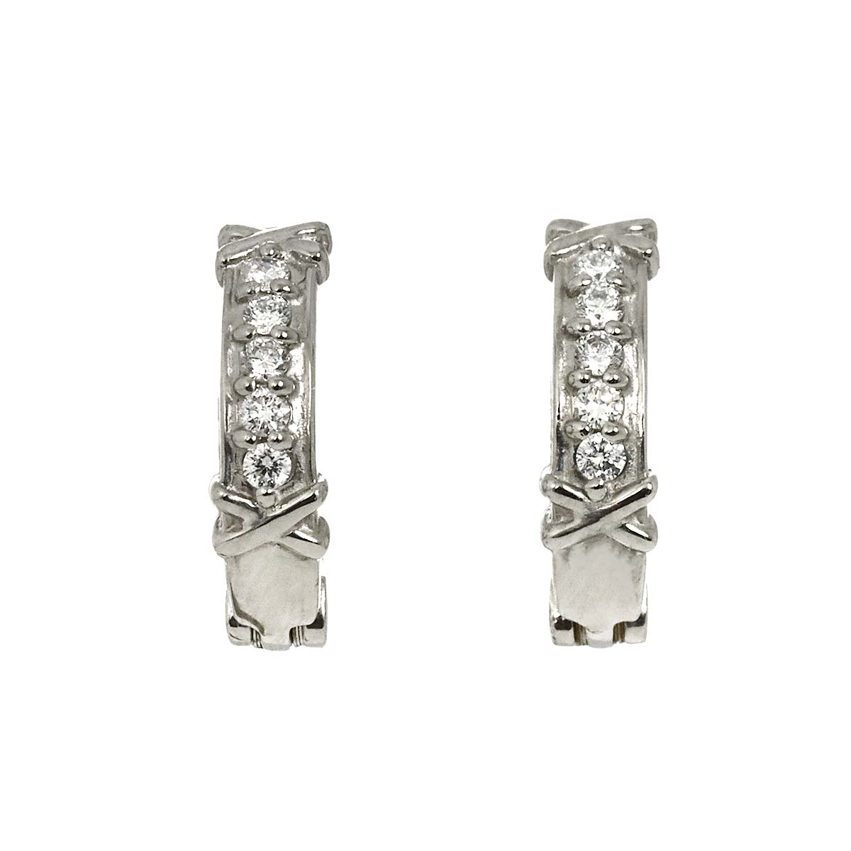 Diamond 0.05ct/0.05ct Earrings Clip on Platinum