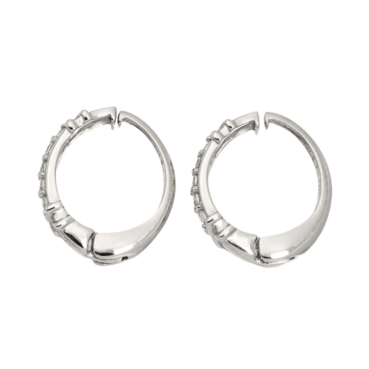 Diamond 0.05ct/0.05ct Earrings Clip on Platinum