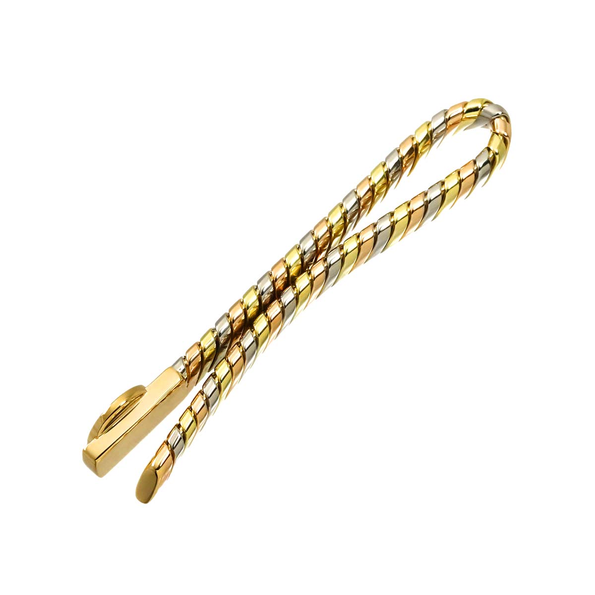 Double logo Tubogas Onyx Tie Bar 18K YG PG WG 750
