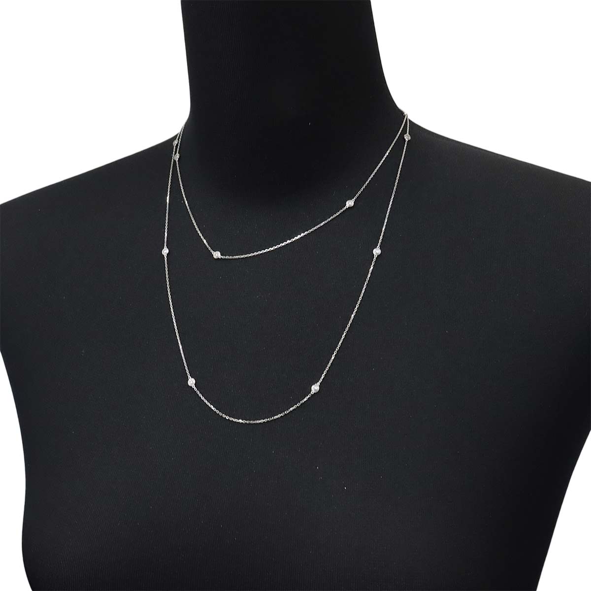 d Amour Diamond 12P Necklace 18K WG 750