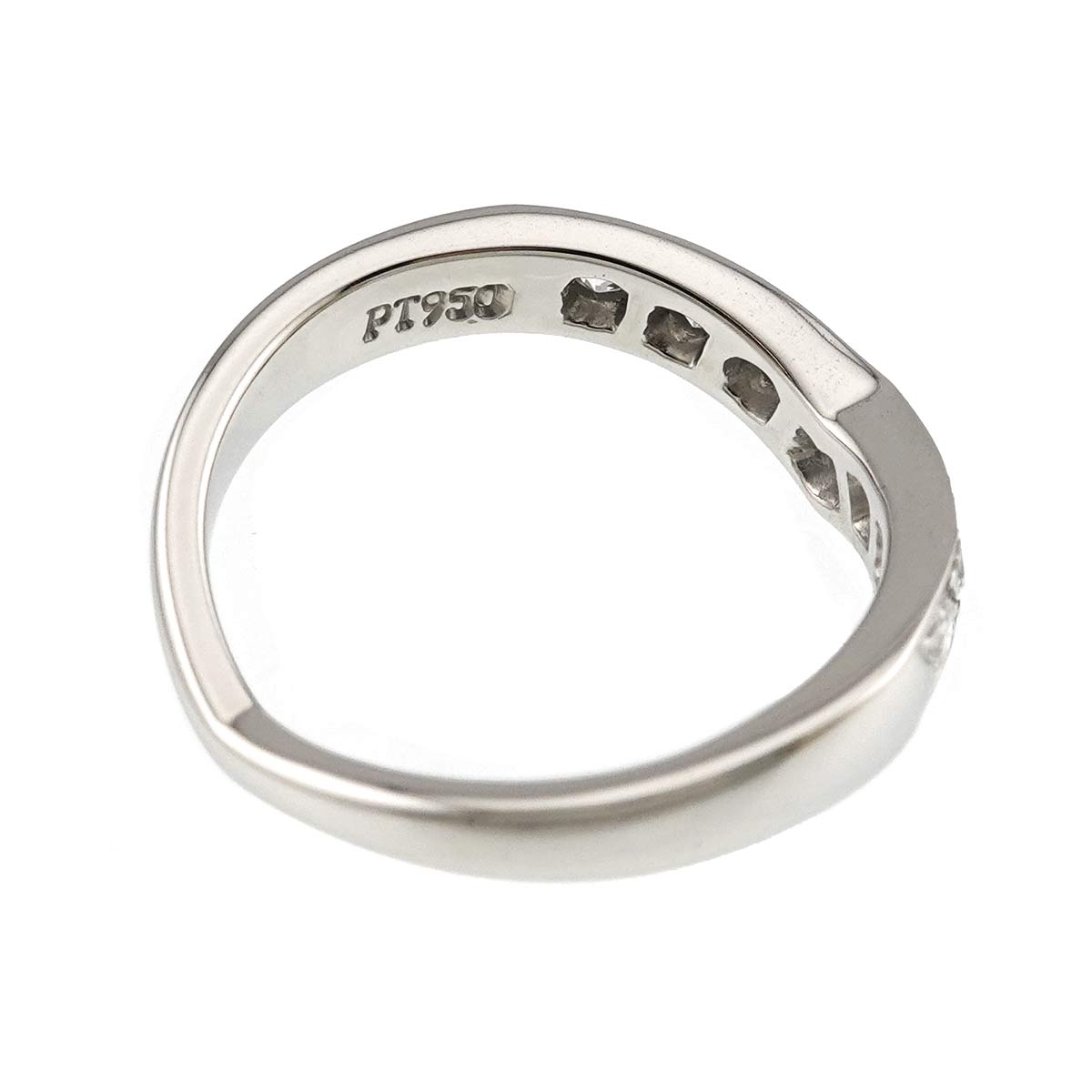 V Band Diamond Ring Platinum size4.5(US)