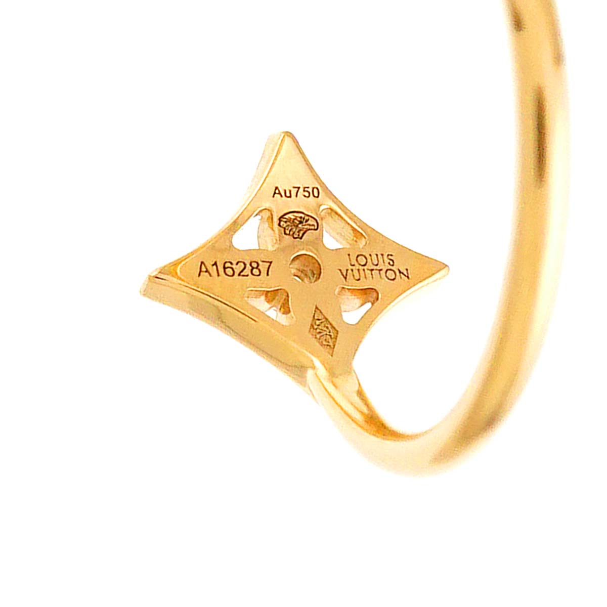 Diamond Earring Pierced 18K YG One Piece only