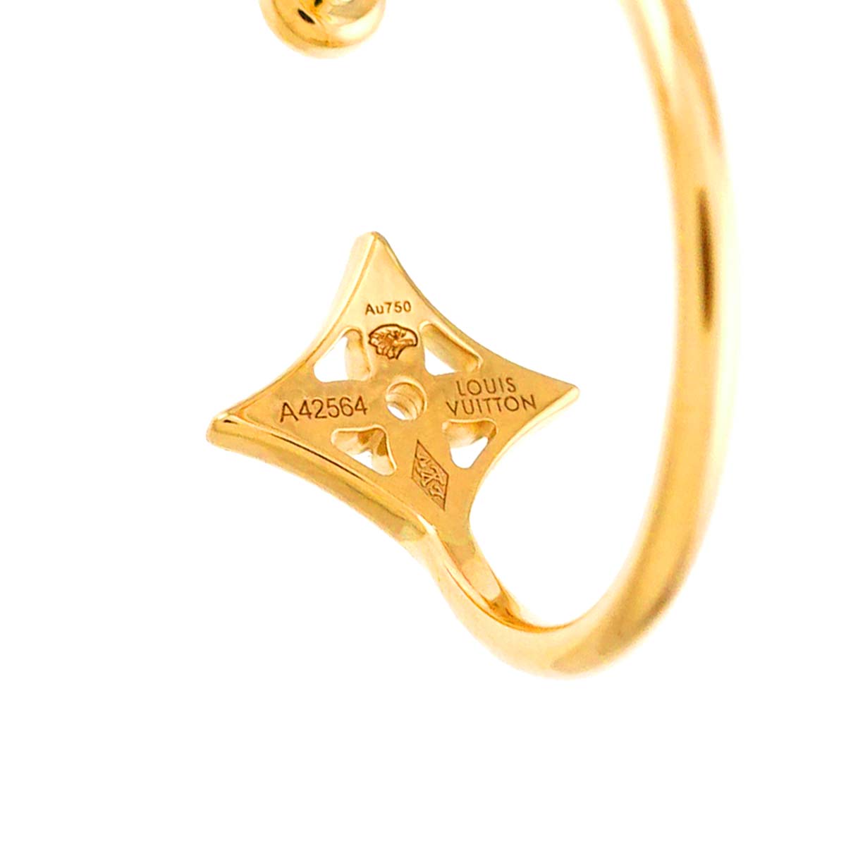 Diamond Earring Pierced 18K YG One Piece only