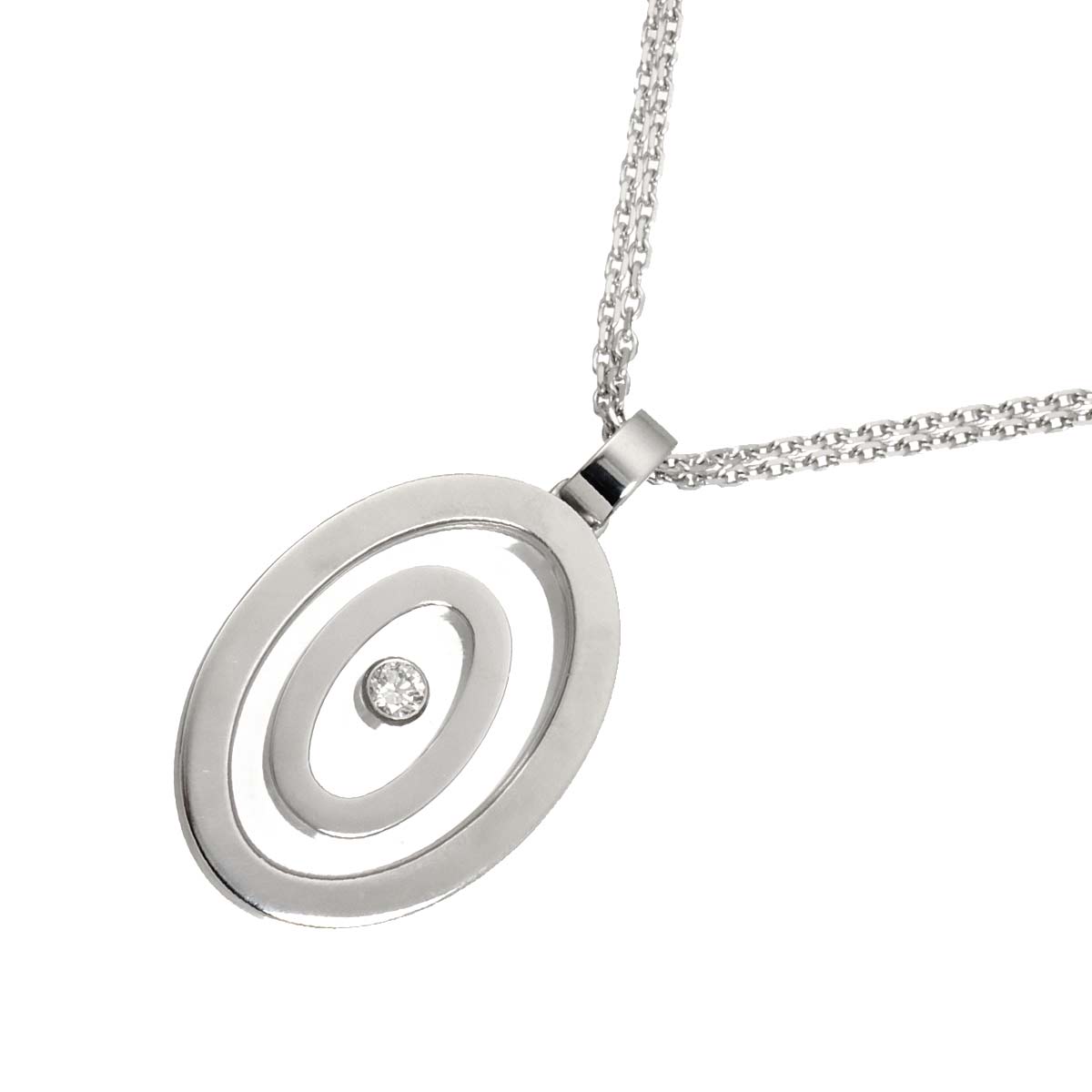Happy Spirit Diamond Necklace 18K White Gold 750