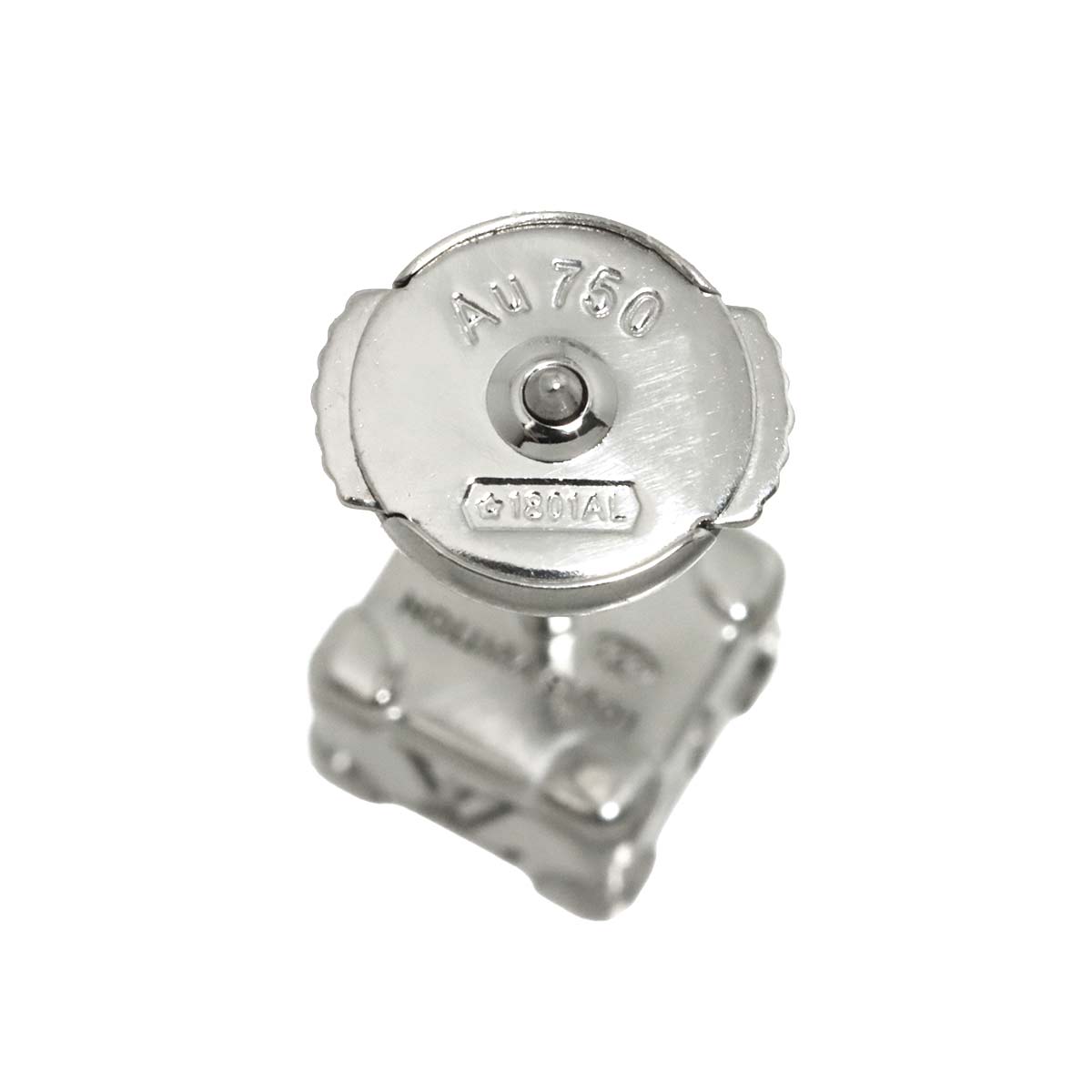 Diamond Earring Pierced 18K WG 750 One Piece only