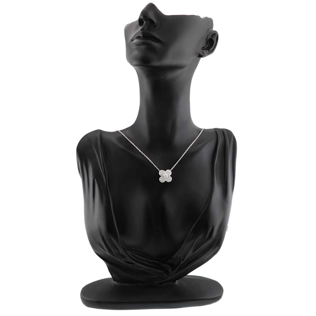 Diamond Necklace Large 18K White Gold 750