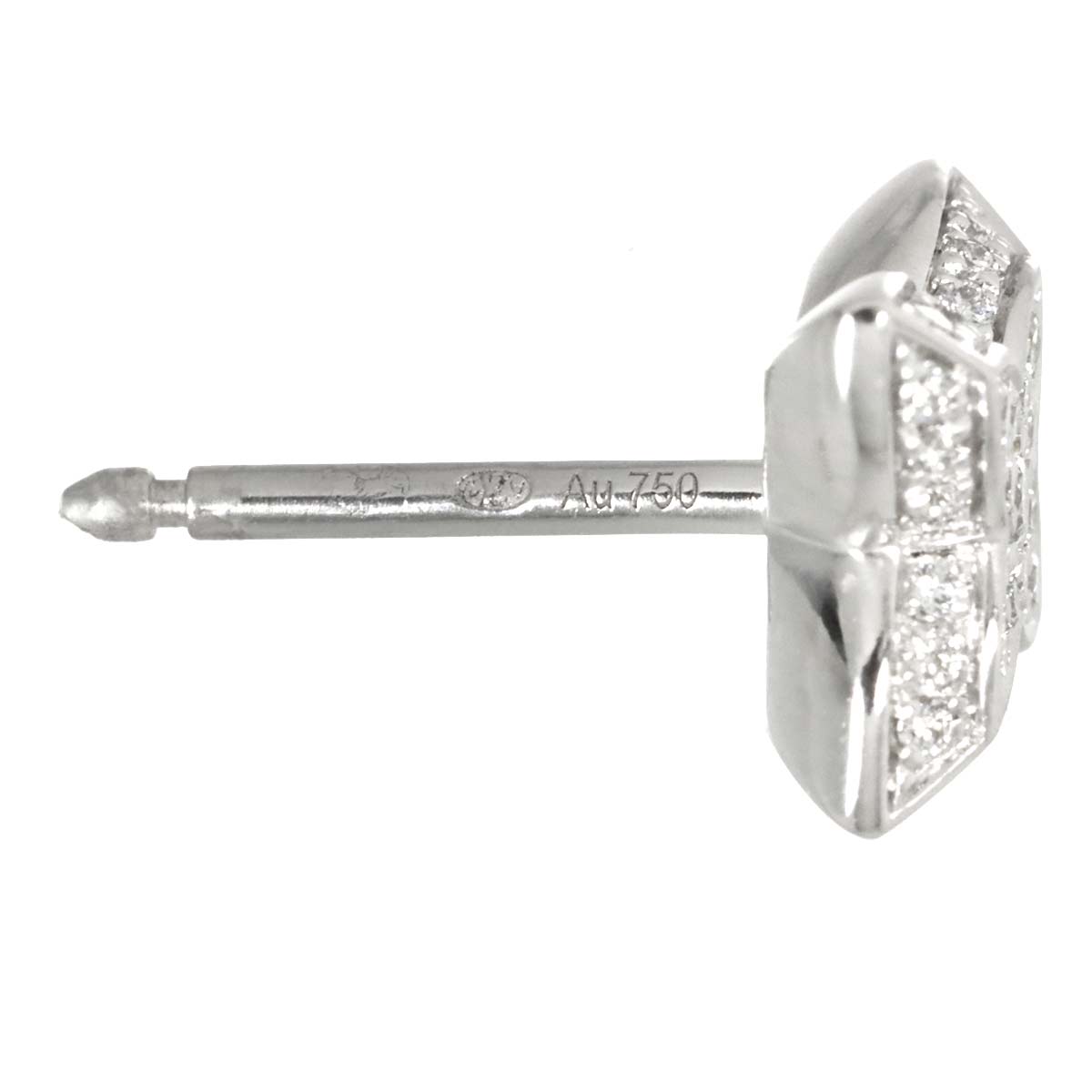 Diamond 0.30ct Earring Pierced 18K WG One Piece only