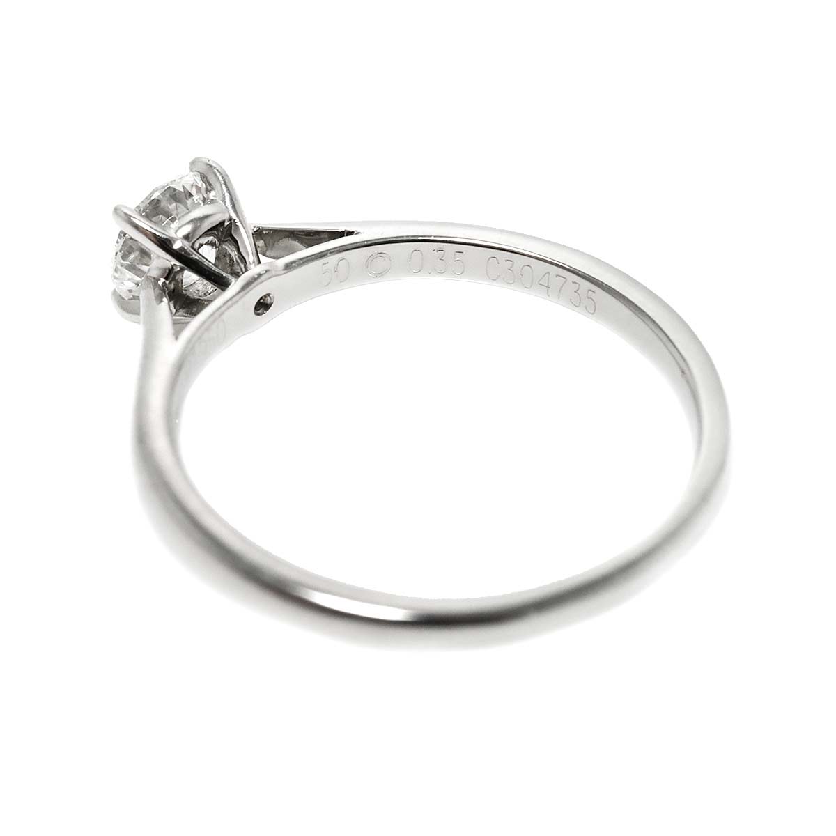 Solitaire Diamond 0.35ct G/VVS1 Ring Pt Size50 4.75-5(US)