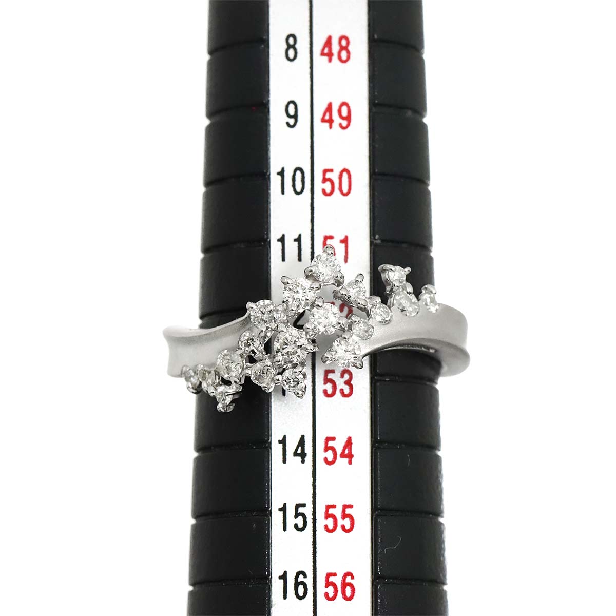 Diamond 0.45ct Ring 18K K18 WG White Gold size6-6.25(US)