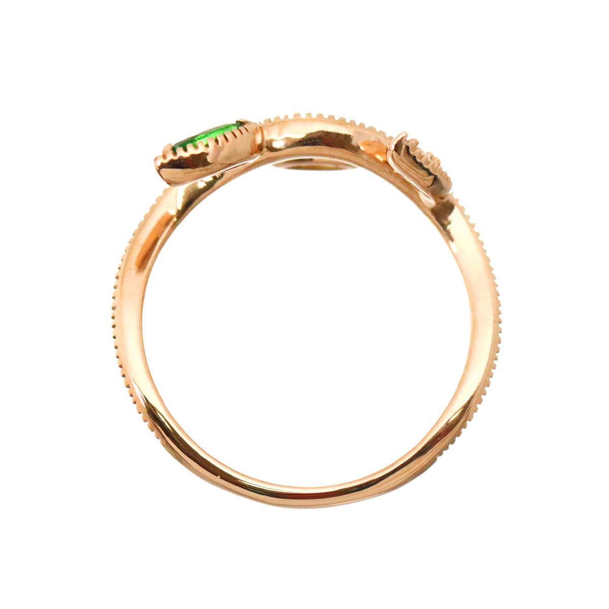 Garnet Diamond 0.01ct Ring 18K K18 PG Pink Gold size4-4.5(US)