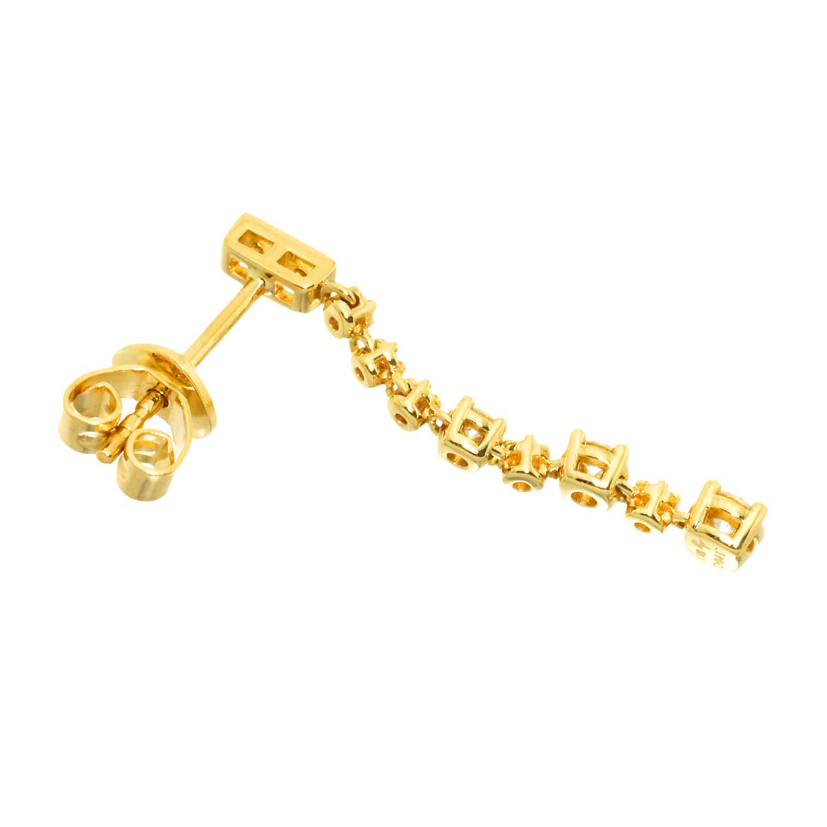 Diamond 0.41ct Earring 18K YG 750 One Piece only