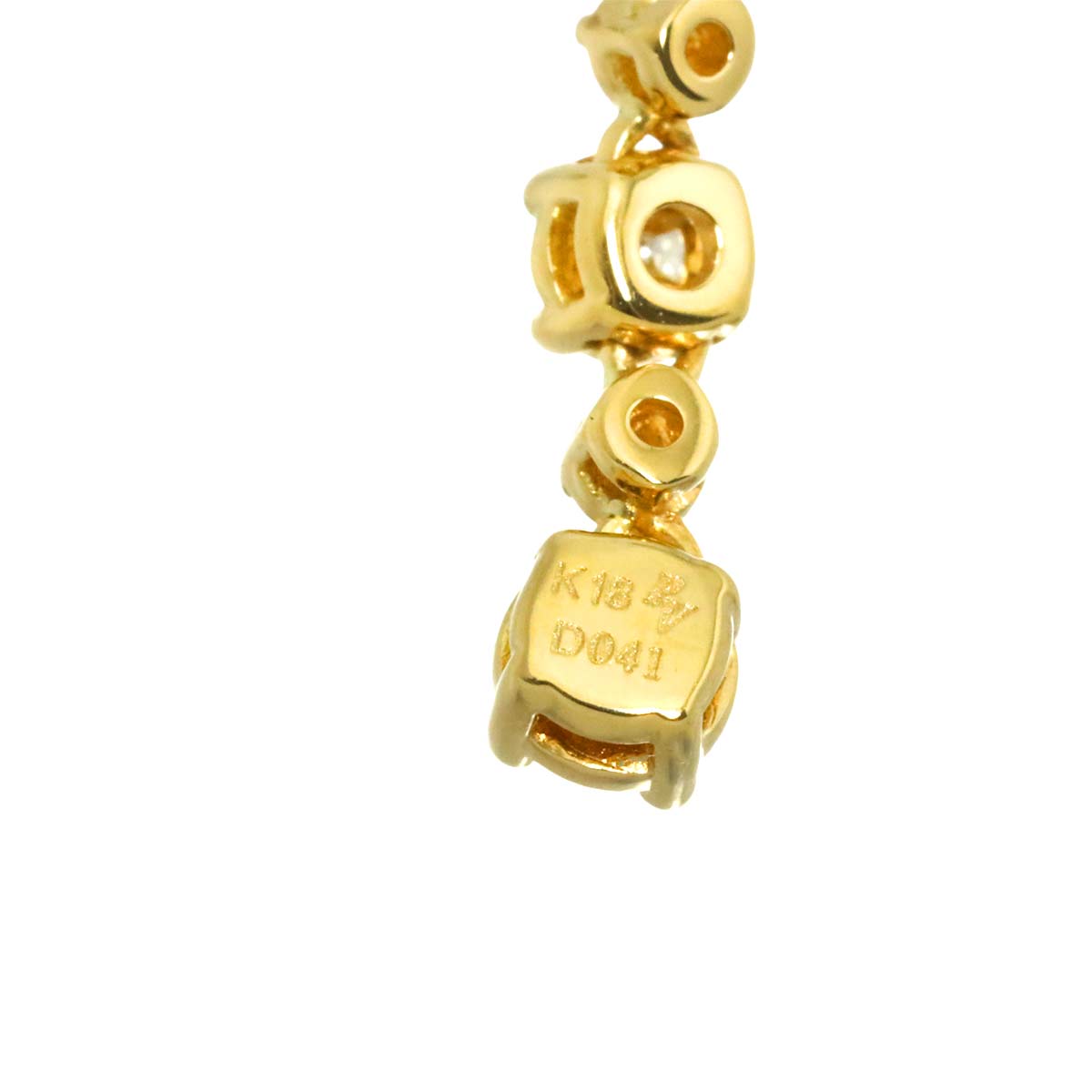 Diamond 0.41ct Earring 18K YG 750 One Piece only
