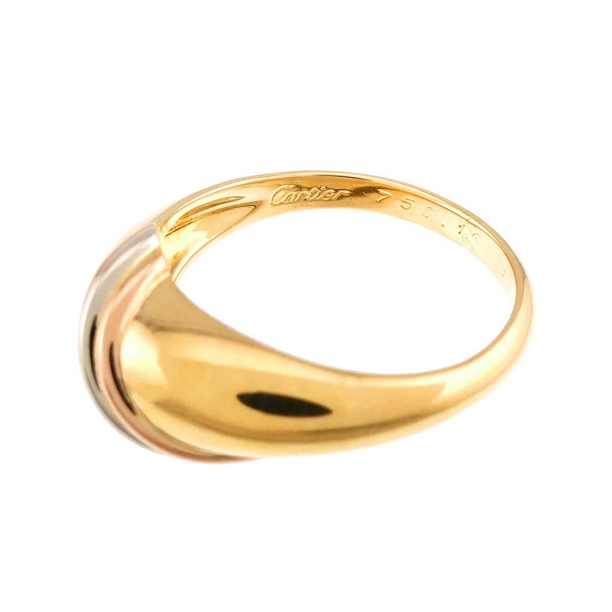 Thread Trinity Ring 18K YG WG PG 750 Size51 5.5-5.75(US)