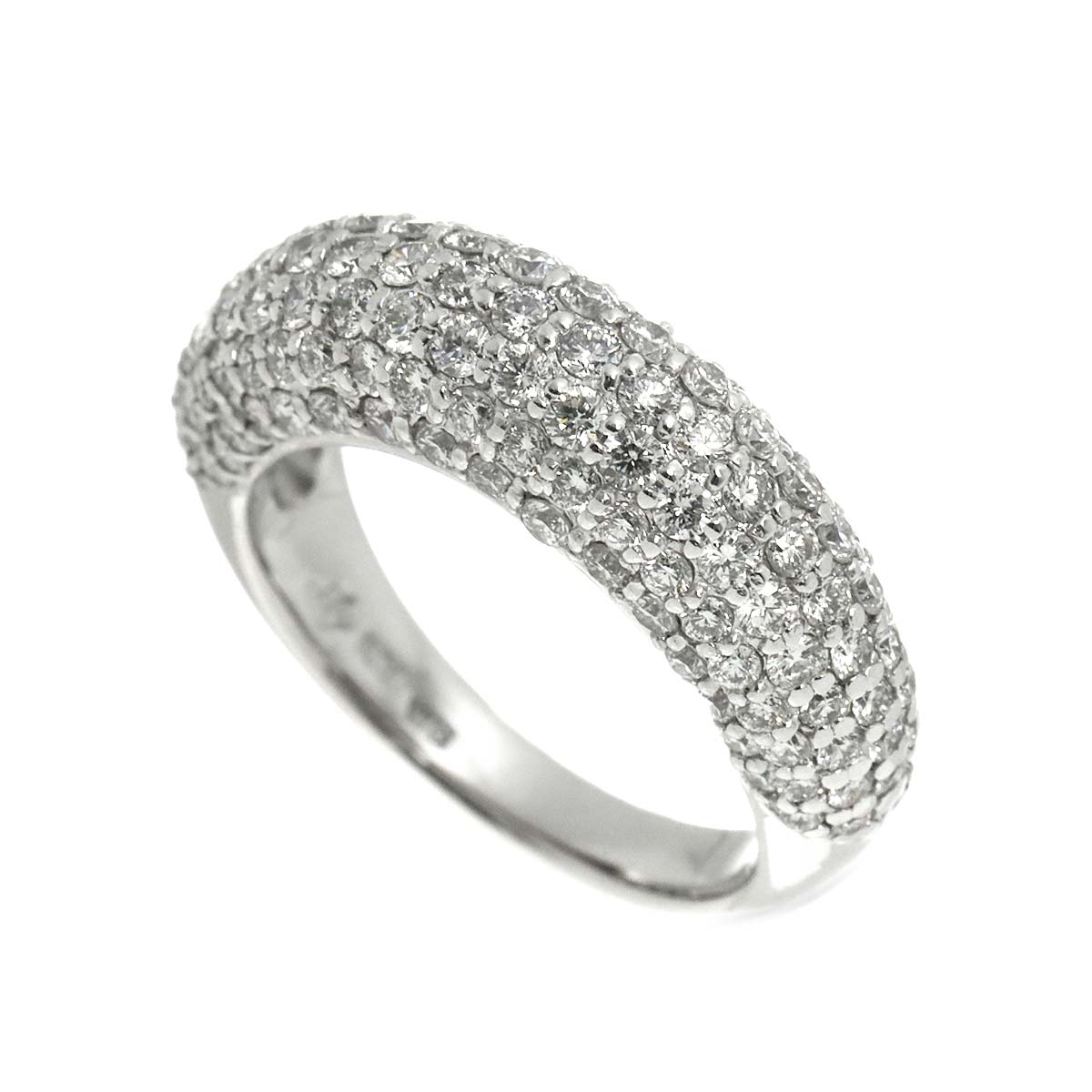 Diamond 1.70ct Ring 18K WG 750 Size4.75-5(US)