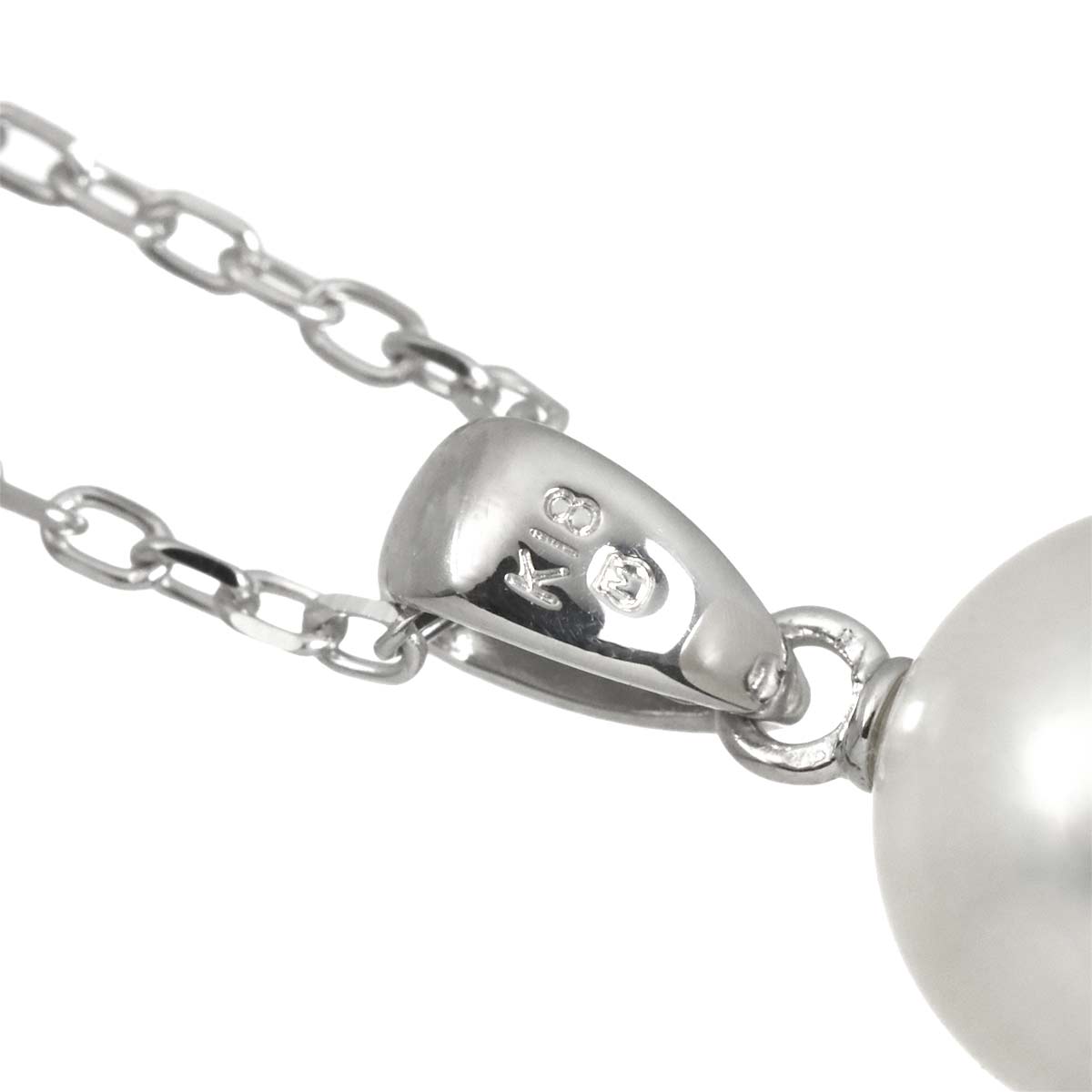 Akoya Pearl 8.7mm Necklace 18K White Gold 750