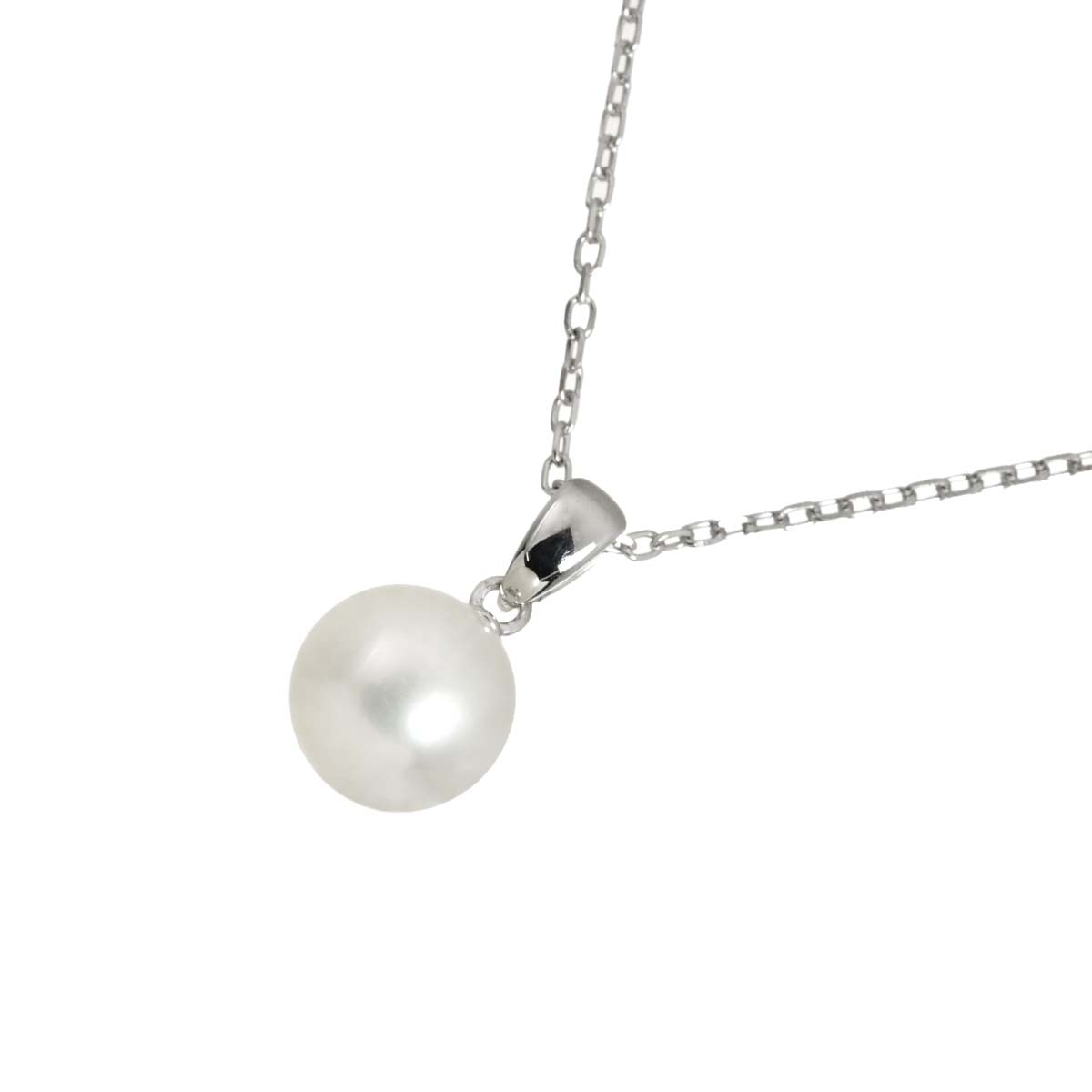 Akoya Pearl 8.7mm Necklace 18K White Gold 750