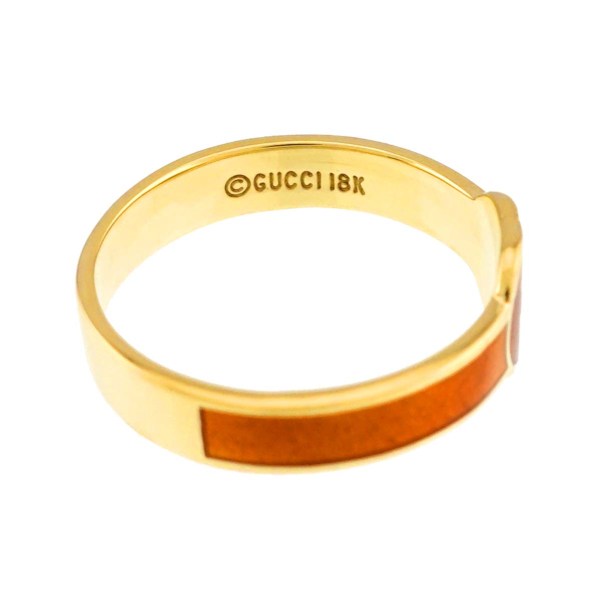 Enamel Ring 18K Yellow Gold 750 Size6-6.25(US)